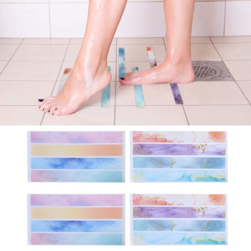 24Pcs Anti-slip Strips Safety Shower Treads Stickers Bathtub Non Slip Stickers