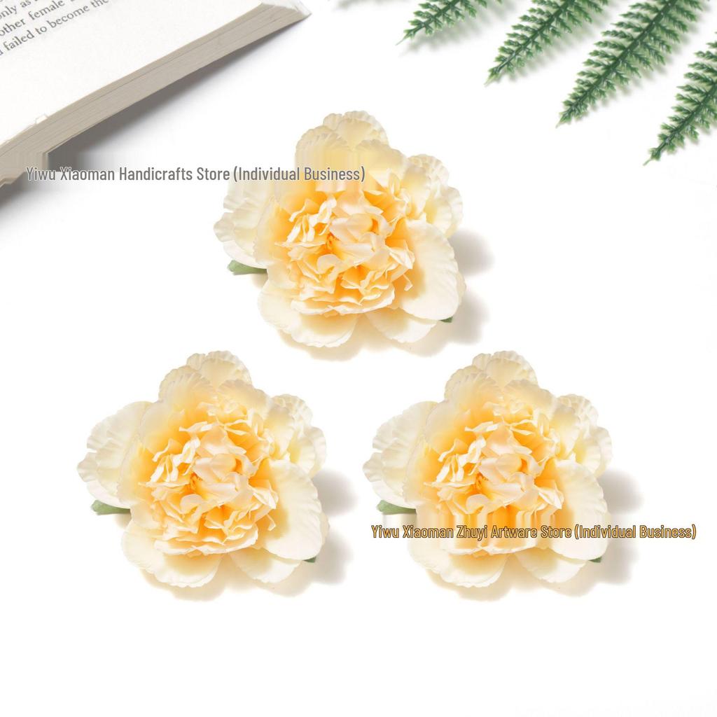 9cm Silk Peony Hair Accessories for Hanfu, Hairpins, or Home Decor Ornaments