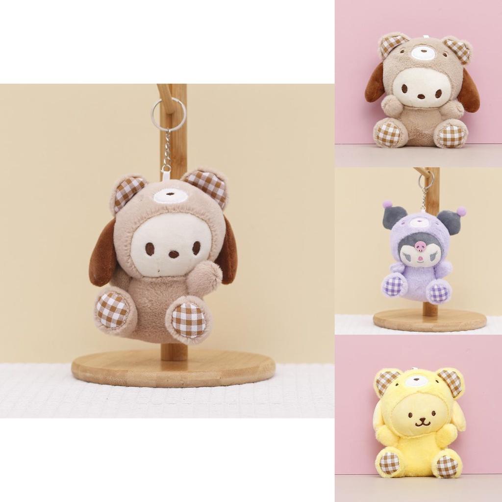 Adorabile Portachiavi Ciondolo Peluche Sanrio Melody Cinnamoroll Kuromi Bambola Regalo
