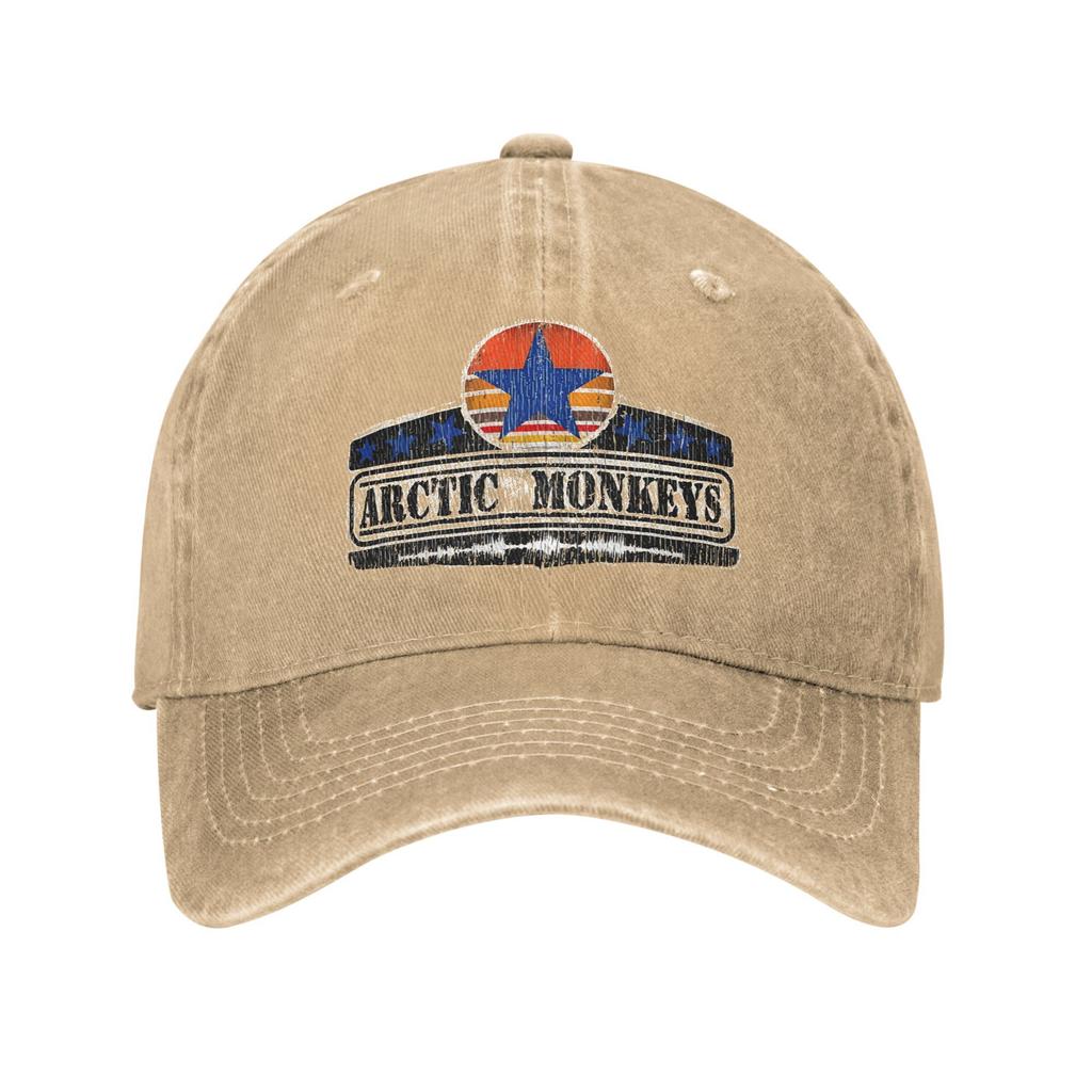 A-Arctic Monkeys Washed Baseball Cap Rock Band Vintage Sun Trucker Hat Women Men Kpop Rock Baseball Caps
