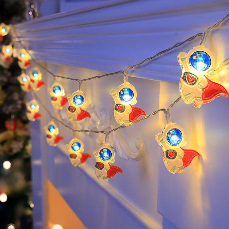 Astronaut Rocket LED String Lights for Kids' Bedroom Decor