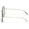Alexander Mcqueen Nieten Square Gradient Grün Linse Punk Kultur Sonnenbrille Damen Sonnenbrille AM0364S-004-63