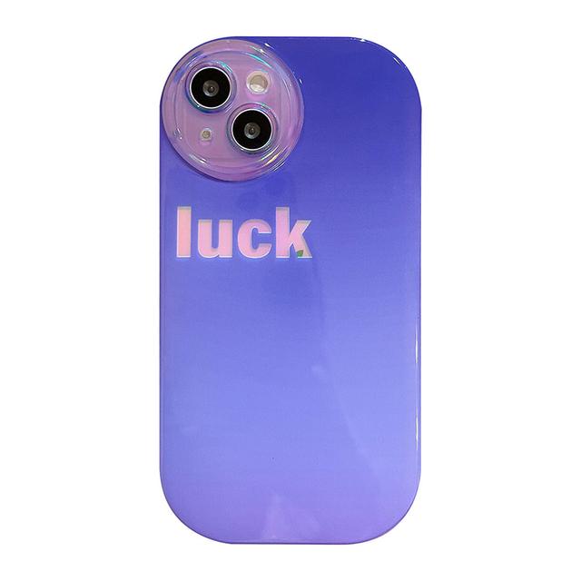 Luxus Laser Aurora Luck Ovale Handyhülle für Iphone 14 13 12 11 Pro Max Allmähliche Farbe stoßfeste Rückseite