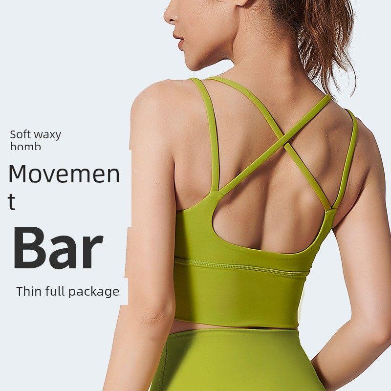 Export Soft Glutinous Yoga Straps Fitness Beauty Back Yoga Vest Sports Intimates Bubble Wrap Running Cover Supernumerary Breast Tops Women