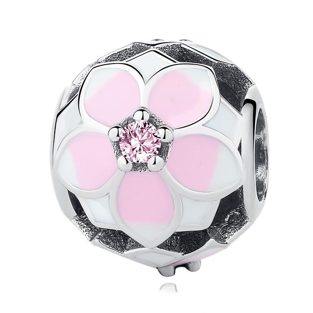 2022 New 925 Sterling Silver Butterfly of Flower Fit Original Charm Bracelet DIY Fashion Silver 925 Jewelry Making