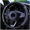 Evrensel Araba direksiyon kılıfı Otomatik Direksiyon JANT KAPAĞI Spor Deri Araba-styling Uygun 37-38 cm Oto Dekorasyon