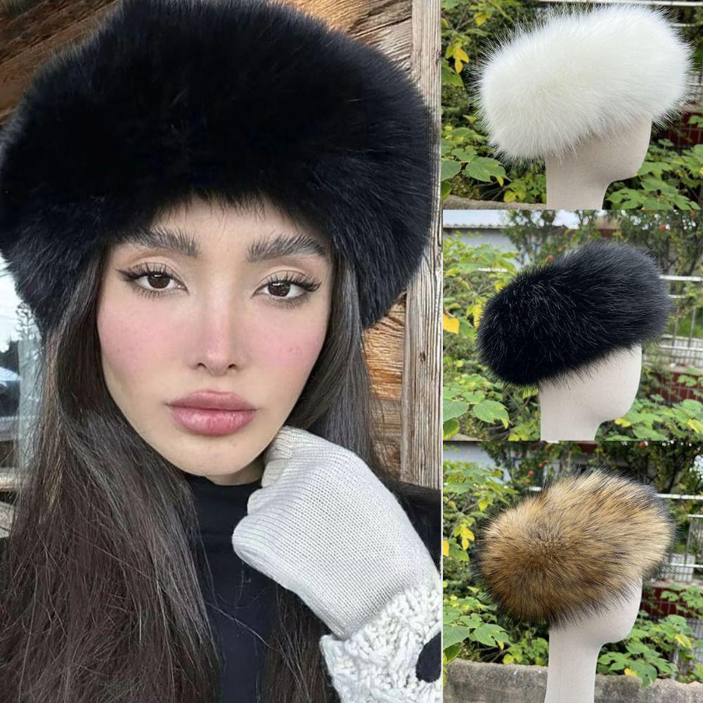 Thicken Warm Empty Top Fur Hat Faux Fur Fur Headwrap Simple No Top Hairband  Female