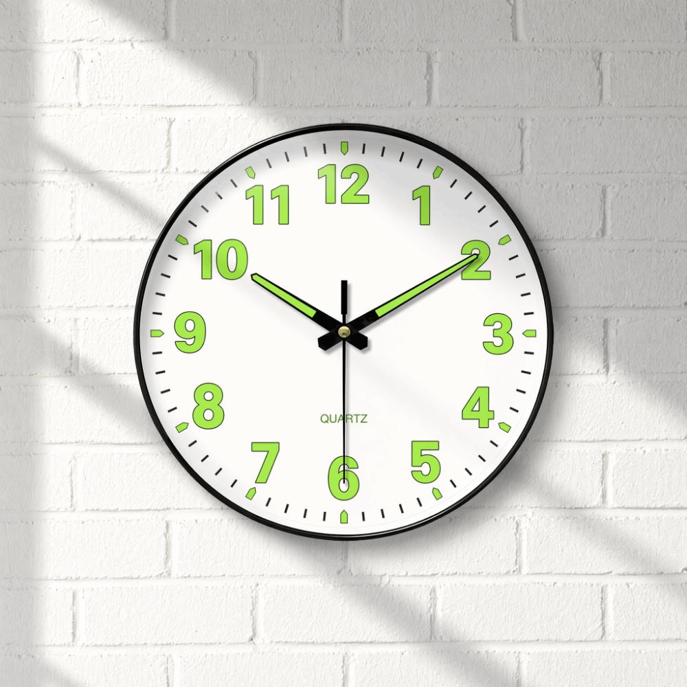 8 Inch Luminous Wall Clock Silent Quartz Wall Clock Minimalist Glowing Hanging Clock  Dorm