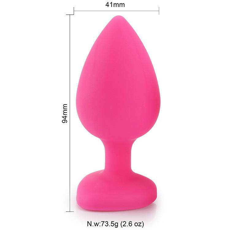 Heart-Shaped Silicone Anal Plug – Adult Erotic Toy & Dilator