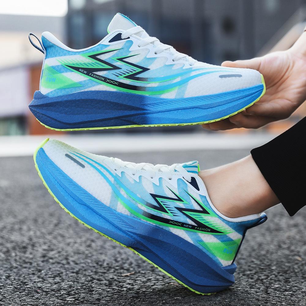 Sneakers Men's summer new sports shoes Thickened and comfortable running shoes Young and young shock-absorbing casual versatile running shoes