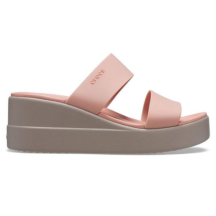 Crocs Brooklyn Lightweight Pale Pink Sandals Women's 206219-6RL