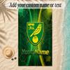 Beach TowelNorwich City Custom Name Text Personalized Soft Towel for Beach Pool Indoor Home Decor Gift