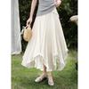 Women's Artistic Irregular Apricot A-Line Skirt