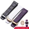 Genuine Leather Watch Strap For Omega Constellation Double Eagle Series Men Women's Watchband Black Purple White 17mm 23mm