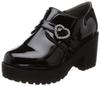 [Love Hunter] Slip-on Shoes with Heart Ring, Jewel Strap, Platform Sole, 8cm Heel