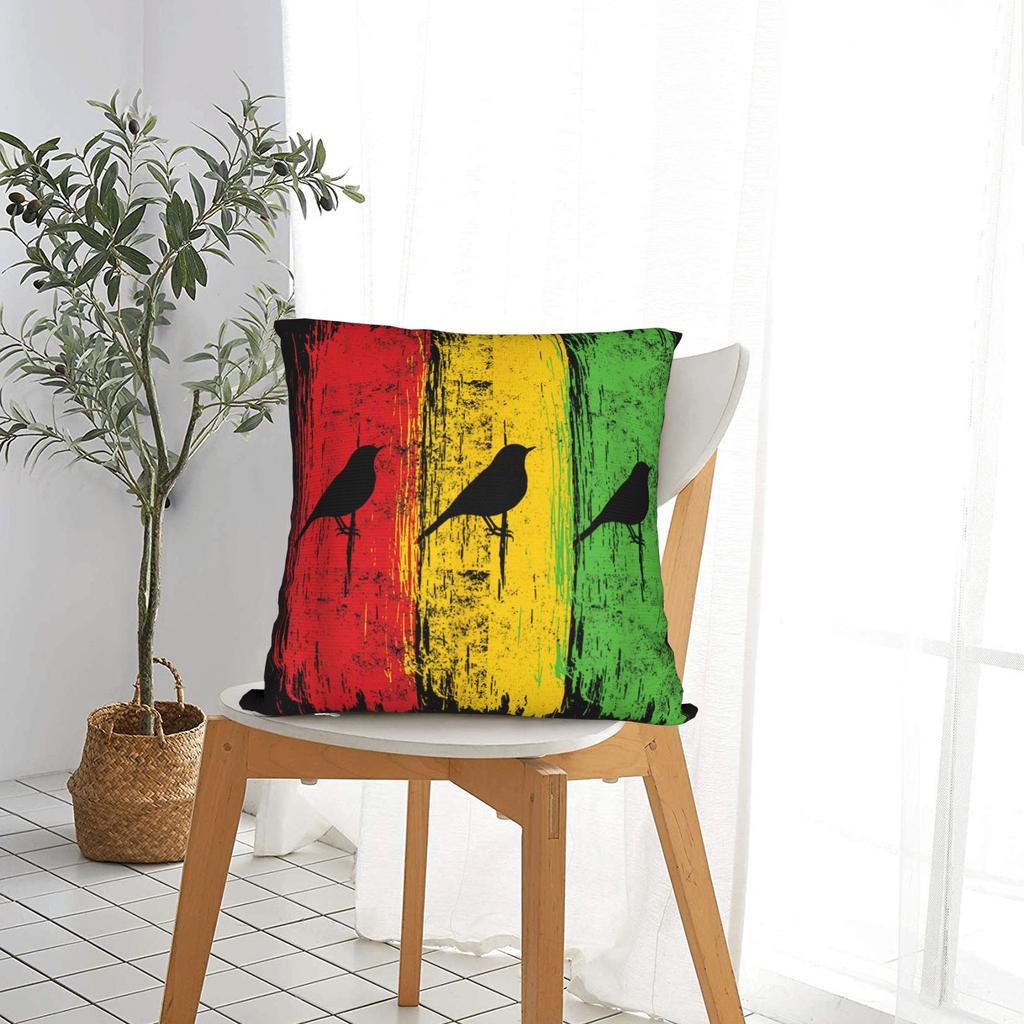 Solo Buone Vibrazioni Musicali Rastafari Rasta Giamaica Reggae Federe Federa Bob Marley per Divano Letto Soggiorno Copricuscino