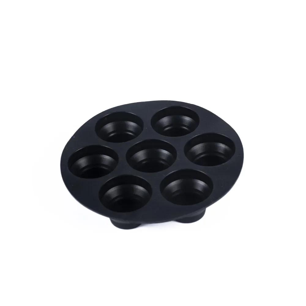 

7 Hole Foldable Round Muffin Cupcake Air Fryer Baking Dishes & Pans Accessories Grill Backboard Grill Kitchen Cooking Tools чорний