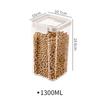 Clear Plastic Food Storage Containers Airtight Kitchen Canisters for Pasta Coffee Tea Stay Fresh with Locking Lids