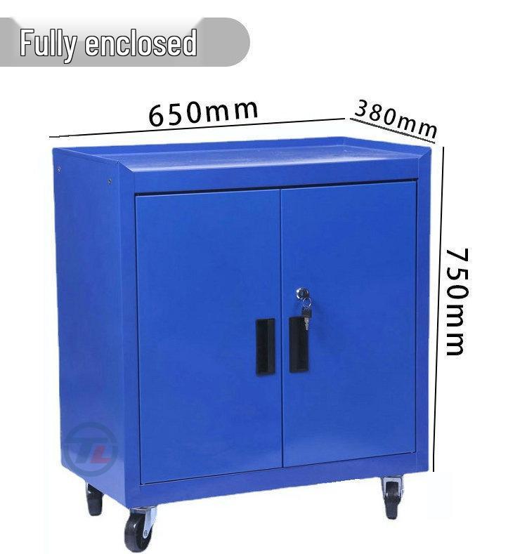Three-Layer Tool Cart with Wheels & Pegboard - Universal Casters for Auto Repair