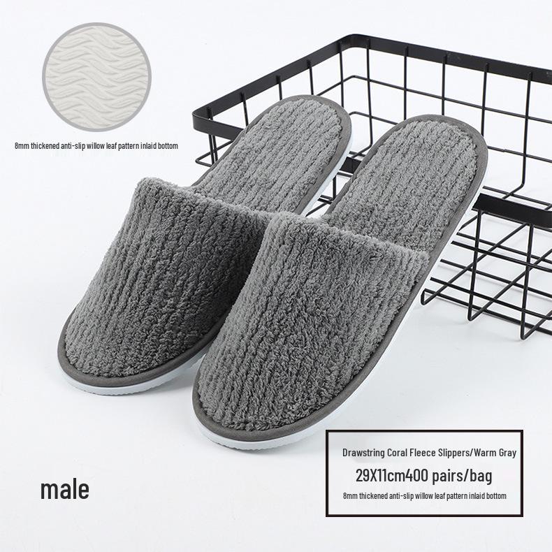 Star Hotel Disposable Non-Slip Slippers for Bed & Breakfast, Guest Room, Beauty Salon, Club House, and Home.