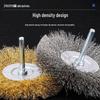 Stainless Steel Wire Brush for Rust Removal, Grinding, and Polishing – T-Type with 6mm Handle for Metal, Wood, and Root Carving Applications.