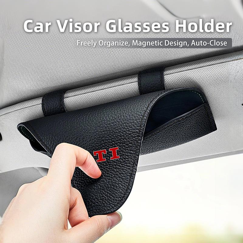 LEG1 Car Interior Sun Visor Glasses Box Sunglasses Storage Clip For Volkswagen VW Golf 4 6 7 GTI Tiguan Passat B5 B6 B7 CC Jetta MK5