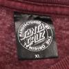 SANTA CRUZ Back logo Short sleeve T-shirt XL wine-red Men's Used