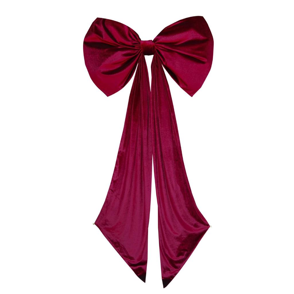 Large Velvet Christmas Tree Bow Ornament
