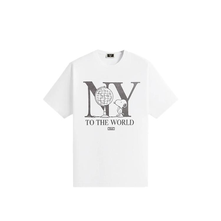 

Kith For Peanuts New York To The World Vintage Tee White Men Tops KHM033415-101 XL