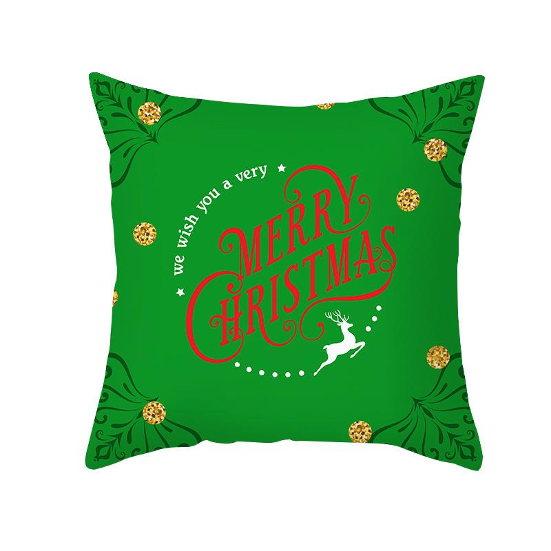 Nordic Christmas Pillowcase Printed Elk Snowflake Sofa Cushion Cover Office Cushion Cover Home