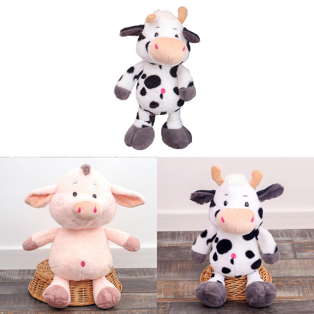 Soft Farm Animal Plush Toy Cow With Pp Cotton Filling For Kids And Teens Gift