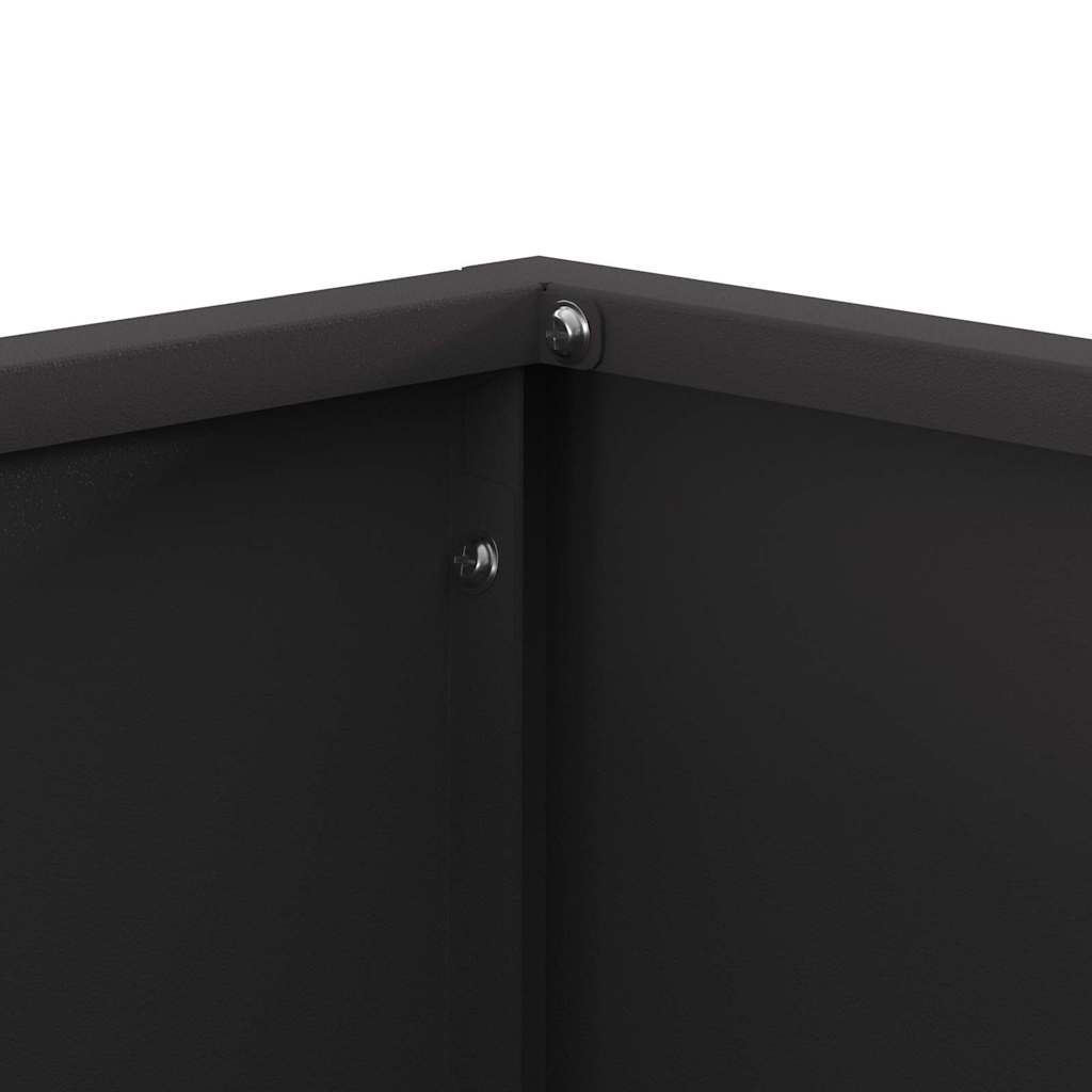 Fire Pit Black 40 X 40 X 35 Cm Steel