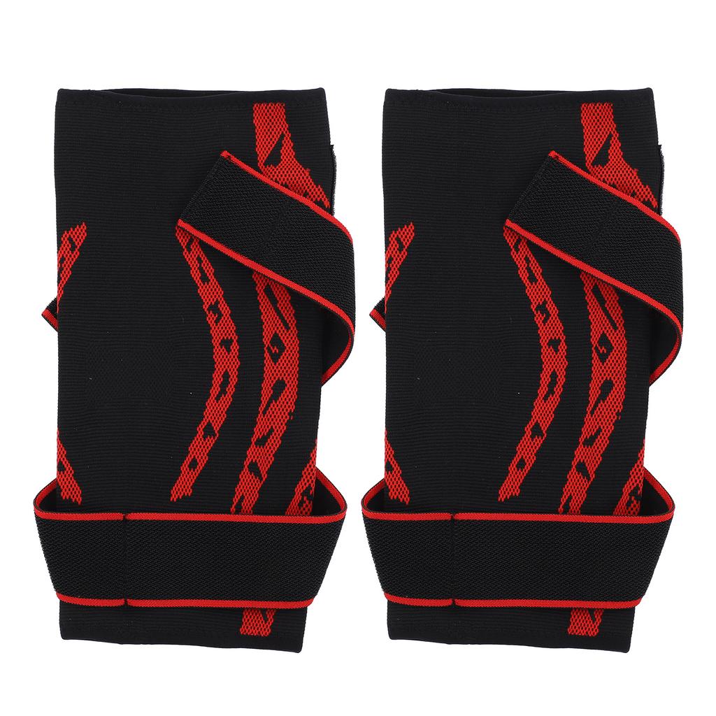 2Pcs Elastic Knee Compression Sleeve Breathable Sports Knee Brace for Men and Women Basketball RunningM