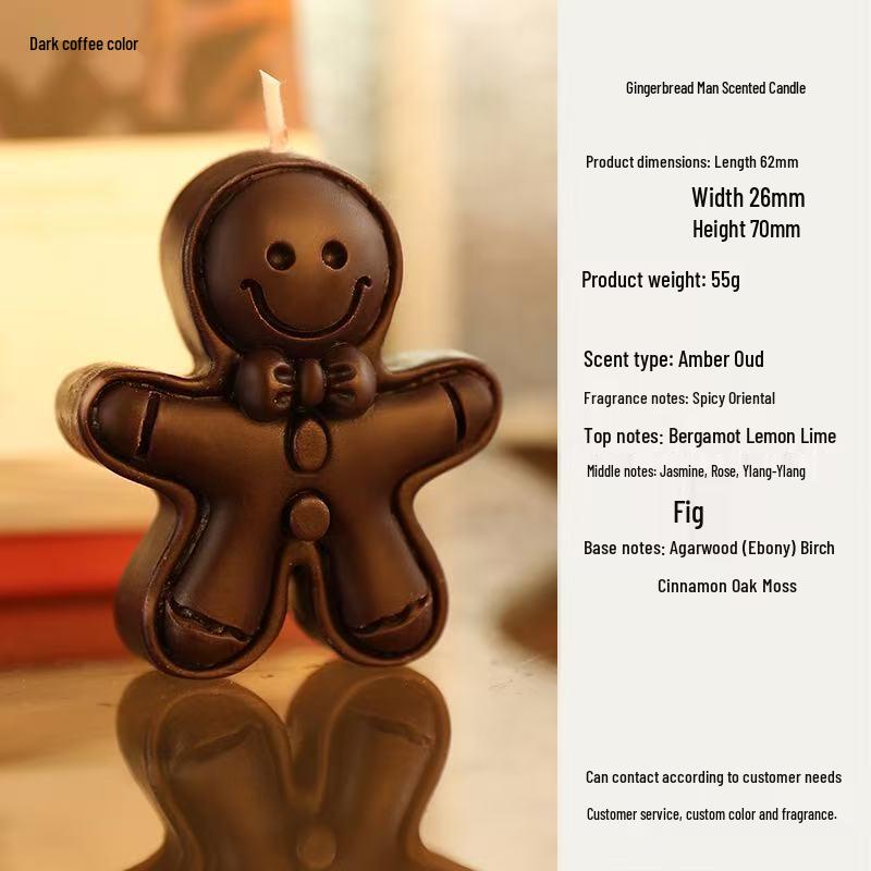 Creative Christmas Tree & Gingerbread Man Scented Candle Gift Box - Premium DIY Souvenir