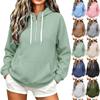 Women's Half Zip Hooded Sweatshirt Loose Fit Long Sleeve Color Casual Pullover