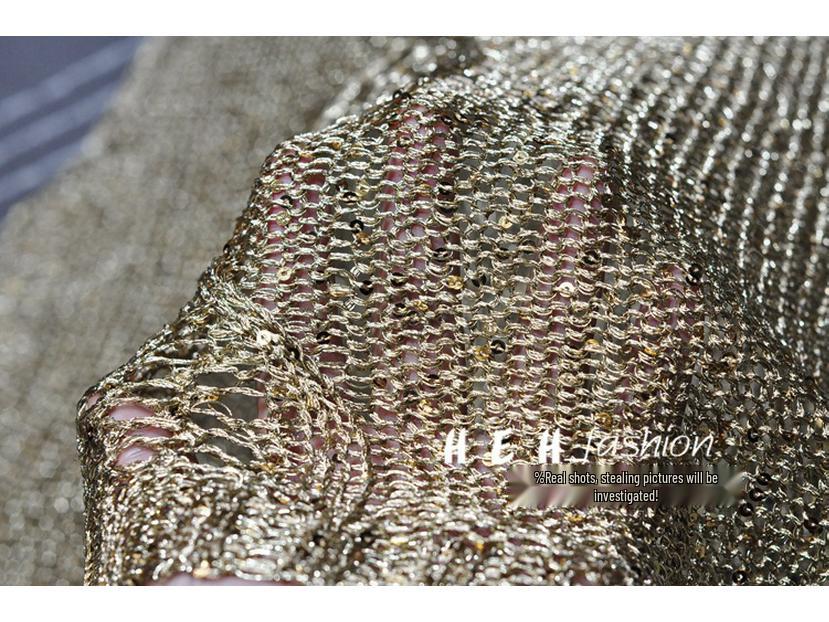 Spring/Summer 2020 Sequin Cutout Sleeveless Tank Top