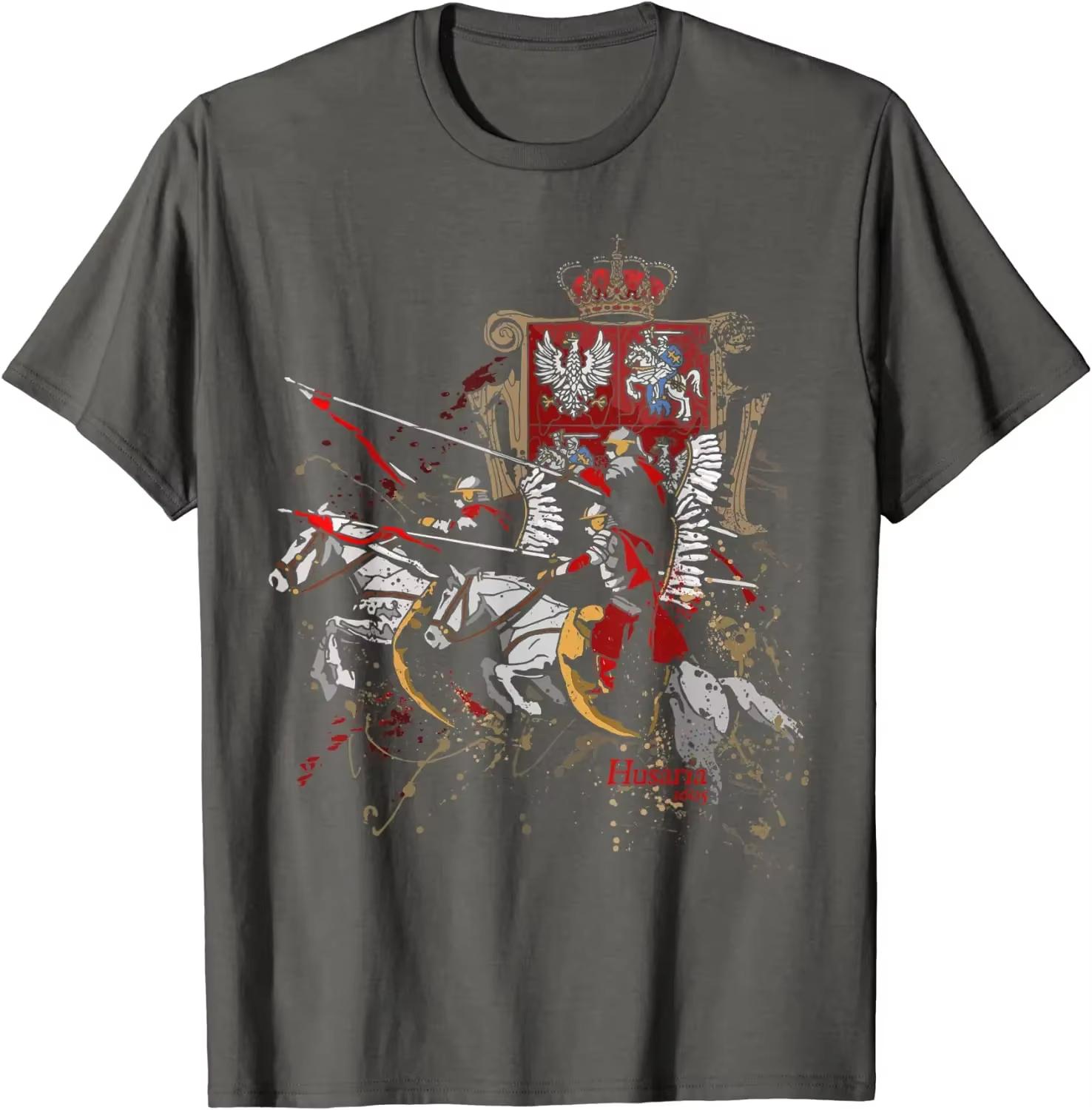 

Polish Husaria History T-Shirt Cotton O-Neck Short Sleeve Summer Casual Mens T-shirt Size 4XL