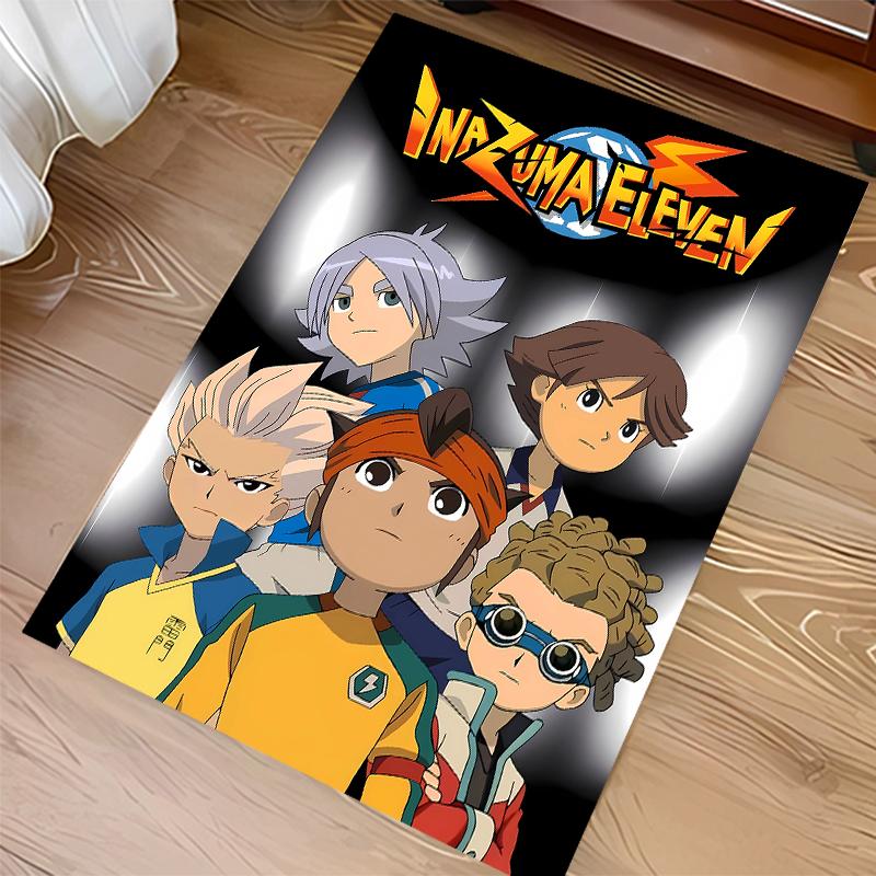 1pc Inazuma Eleven Print Area Rug - Soft,Washable Non-Slip Indoor Mat for Office Chairs,Living Room,Home Office Decorative Rug