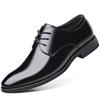 Men's Breathable Leather Shoes Black Soft Leather Soft Bottom Spring and Autumn Best Man Men's Business Formal Wear Casual Shoe