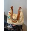 Handmade Woven Bag for Women 2025 New Idle Style Casual Vacation Shoulder Bag Large Capacity Shoulder Tote Bag