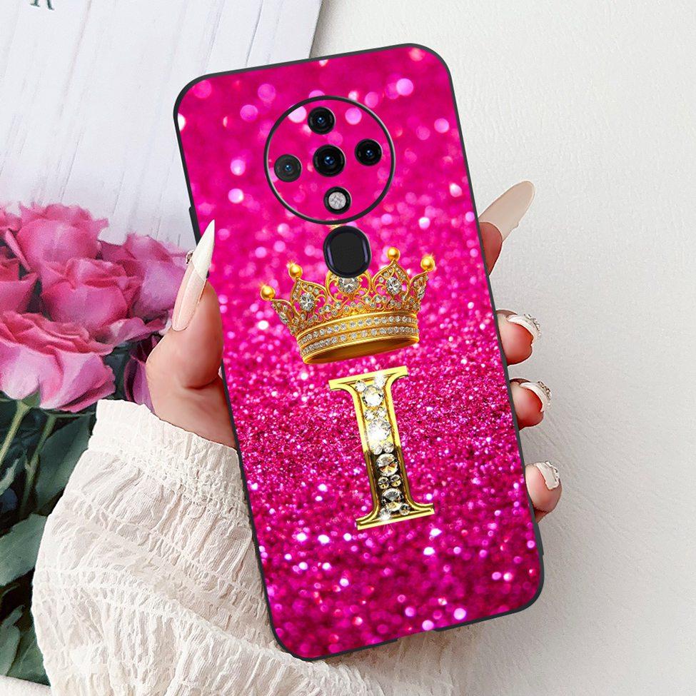 6.8" For Tecno Spark 6 Case KE7 Fashion Luxury A-Z Letters Silicone Shockproof Phone Case For Techno Spark6 Back Cover Funda