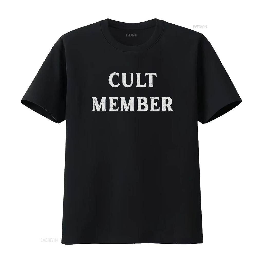 Cult Member T Shirt The Funny Dark Vintage Washed Streetwear Stylish Fashion Versatile Soft Comfortable Graphic Slightly