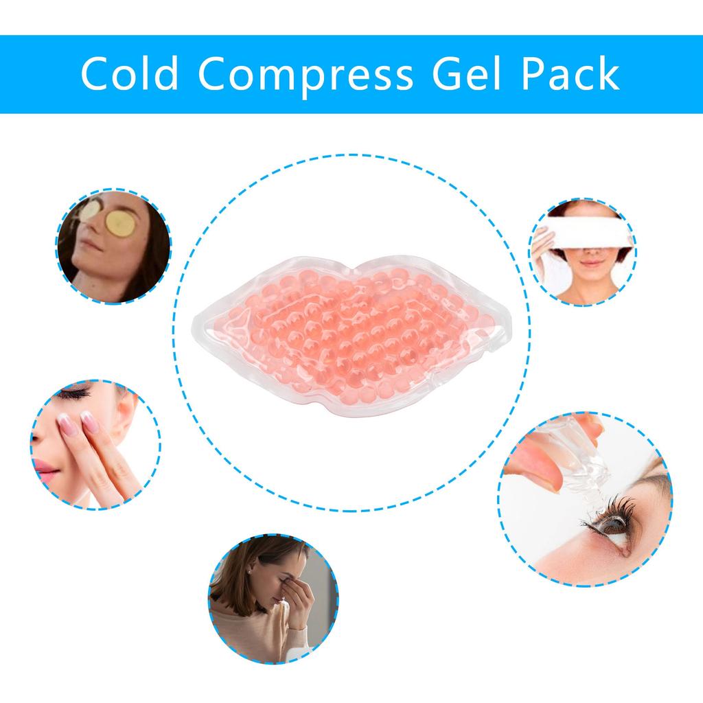 12cm Lip Shape Ice Pack Small Wounds Cold Compress Relieve Slight Swelling Gel Pack
