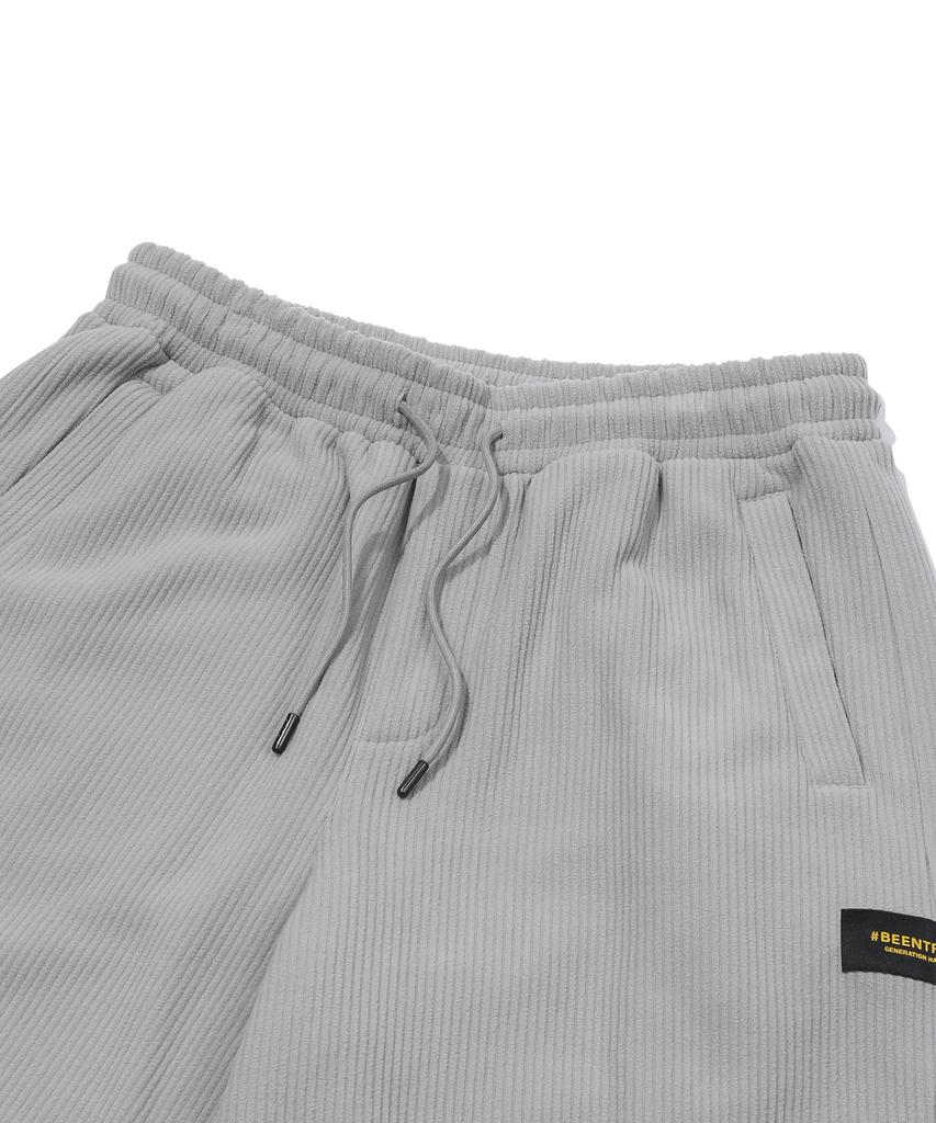 BEENTRILL Corduroy Fleece Sweatpants (Warm Grey)