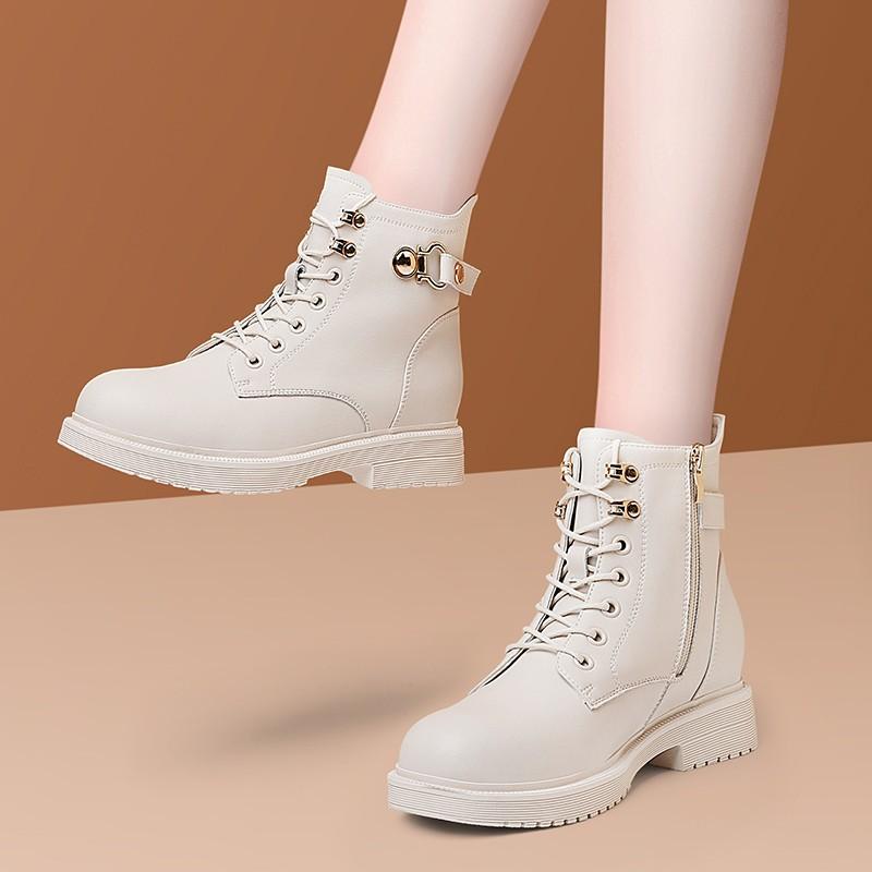 Autumn and winter new fashion velvet soft leather soft sole leather shoes Martin boots small short boots shoes