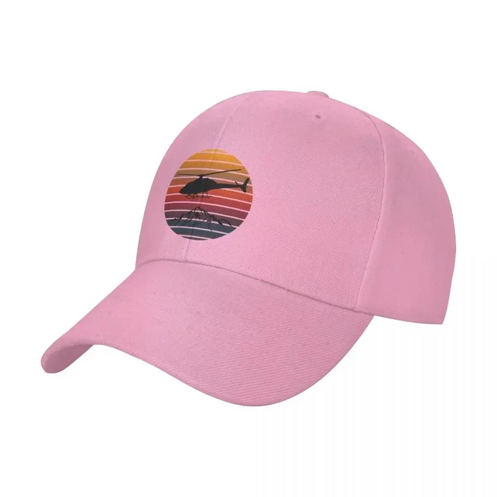 Helicopter Vintage Sunset Baseball Cap Christmas Hat Sun Hat Hat Man For The Sun Foam Party Men Hats Women's
