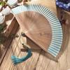 Retro Chinese Folding Fan for Women, Ancient Style, Pure Pigment Color, Women's Spray Painted Dragonfly, 7 ", New, Summer