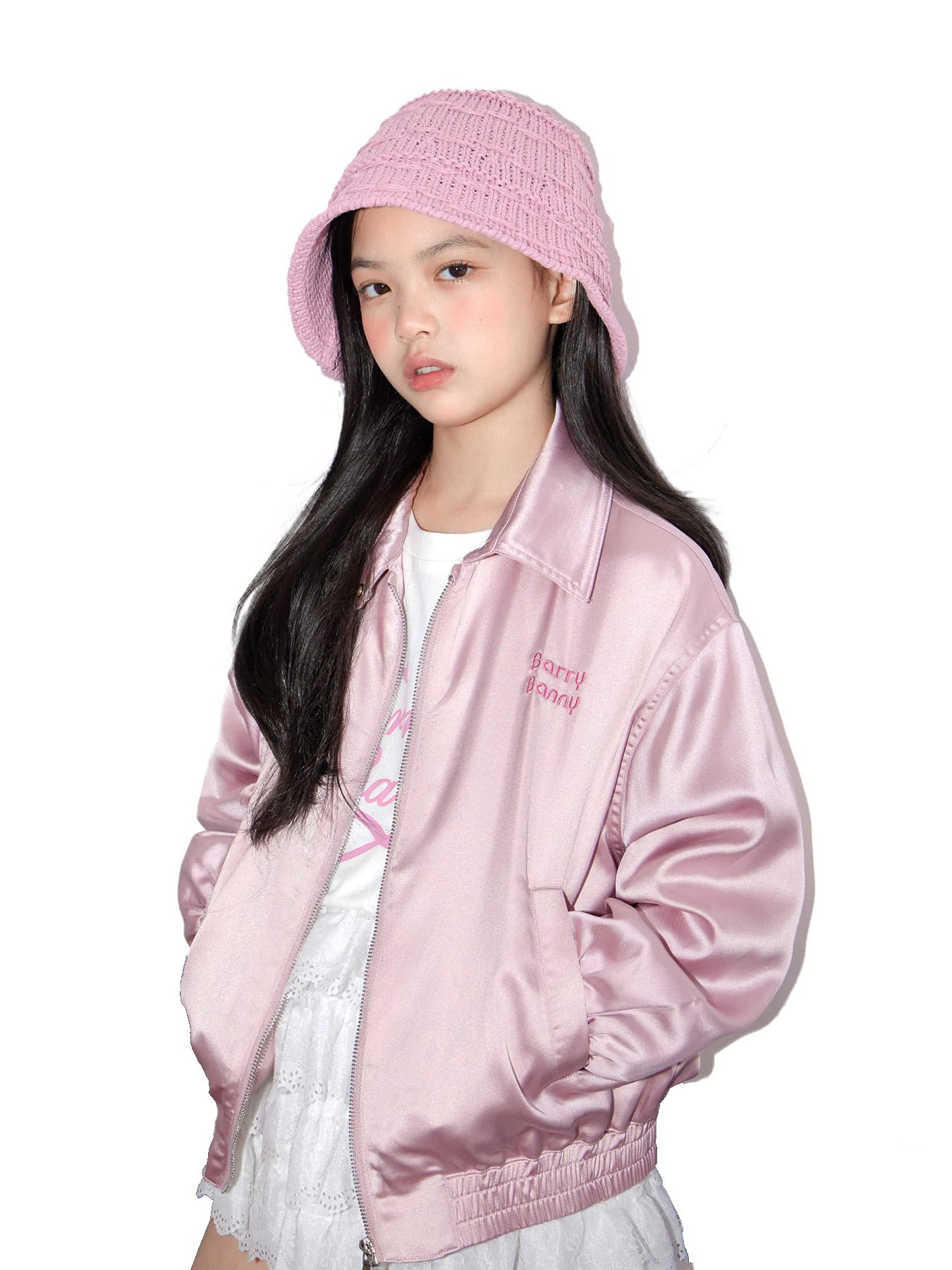 

Barry Banny Outerwear for Long Retro High Size 140 Kids Jacket/Coat, Girls, Fall/Winter, Sleeve, Zippered, Lightweight, Casual, Satin, School,