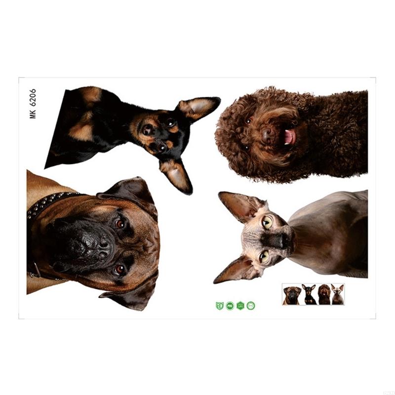 62KD Lovely Cartoon Themed Door Sticker Door Decal For Living Area Easy Apply Waterproof Home Decoration