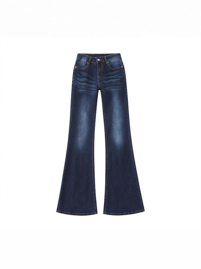 Spicy Girl Retro High-Waisted Flare Jeans - Women's Stretch Slimming Pants for Spring/Autumn 2025